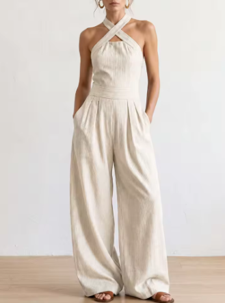 Marina| Mono elegante con escote cruzado