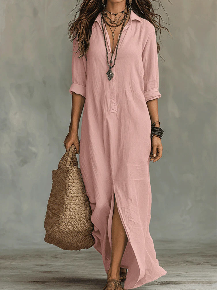 Emilia | Vestido largo cómodo, con una silueta favorecedora y versátil para el día a día