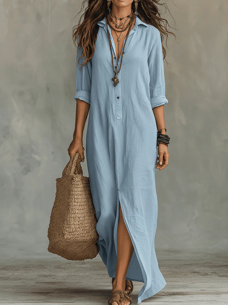 Emilia | Vestido largo cómodo, con una silueta favorecedora y versátil para el día a día
