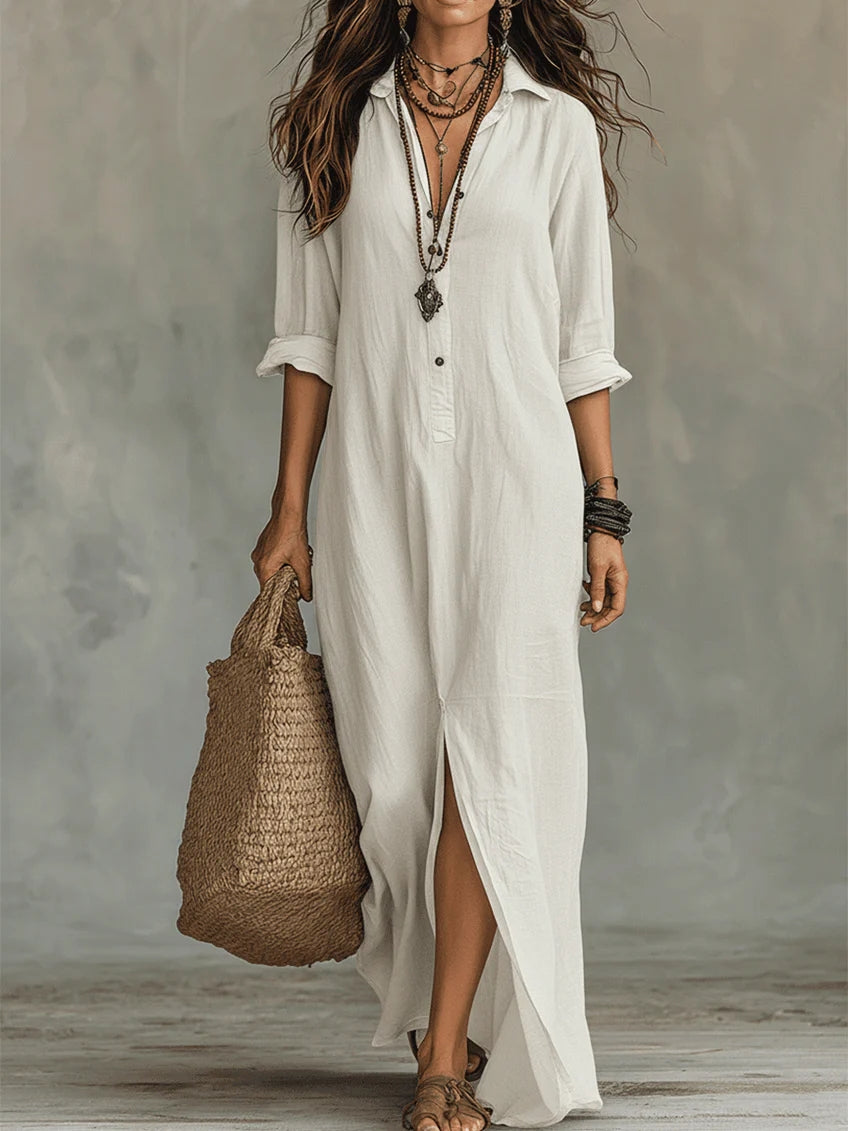 Emilia | Vestido largo cómodo, con una silueta favorecedora y versátil para el día a día