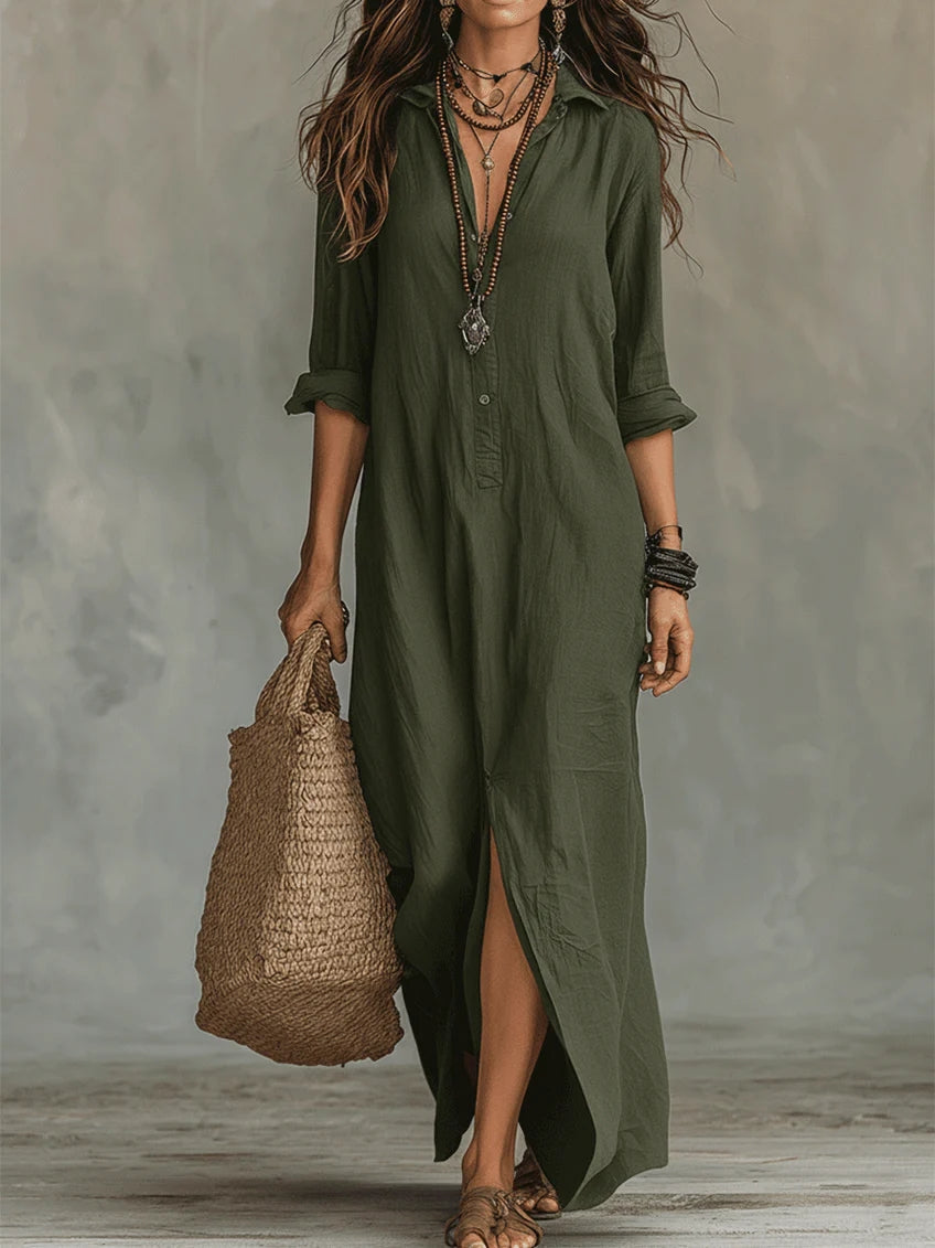 Emilia | Vestido largo cómodo, con una silueta favorecedora y versátil para el día a día