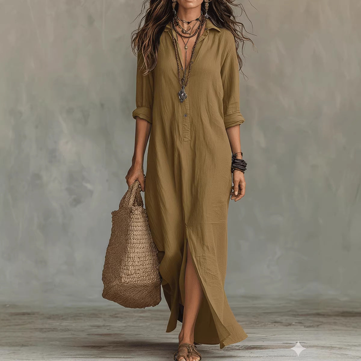 Emilia | Vestido largo cómodo, con una silueta favorecedora y versátil para el día a día