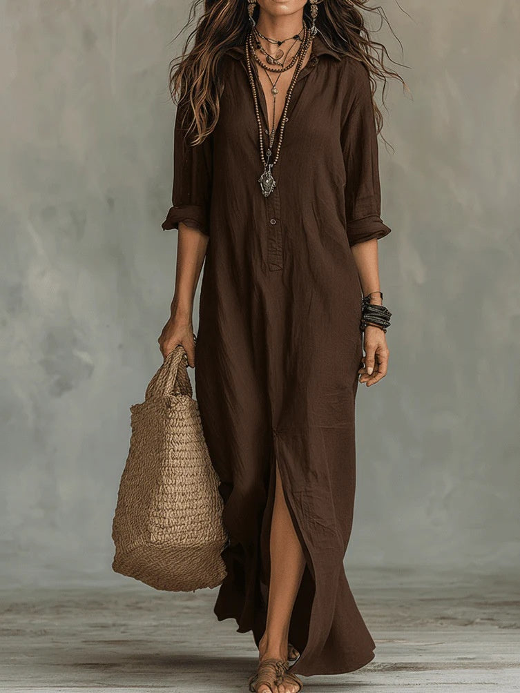 Emilia | Vestido largo cómodo, con una silueta favorecedora y versátil para el día a día