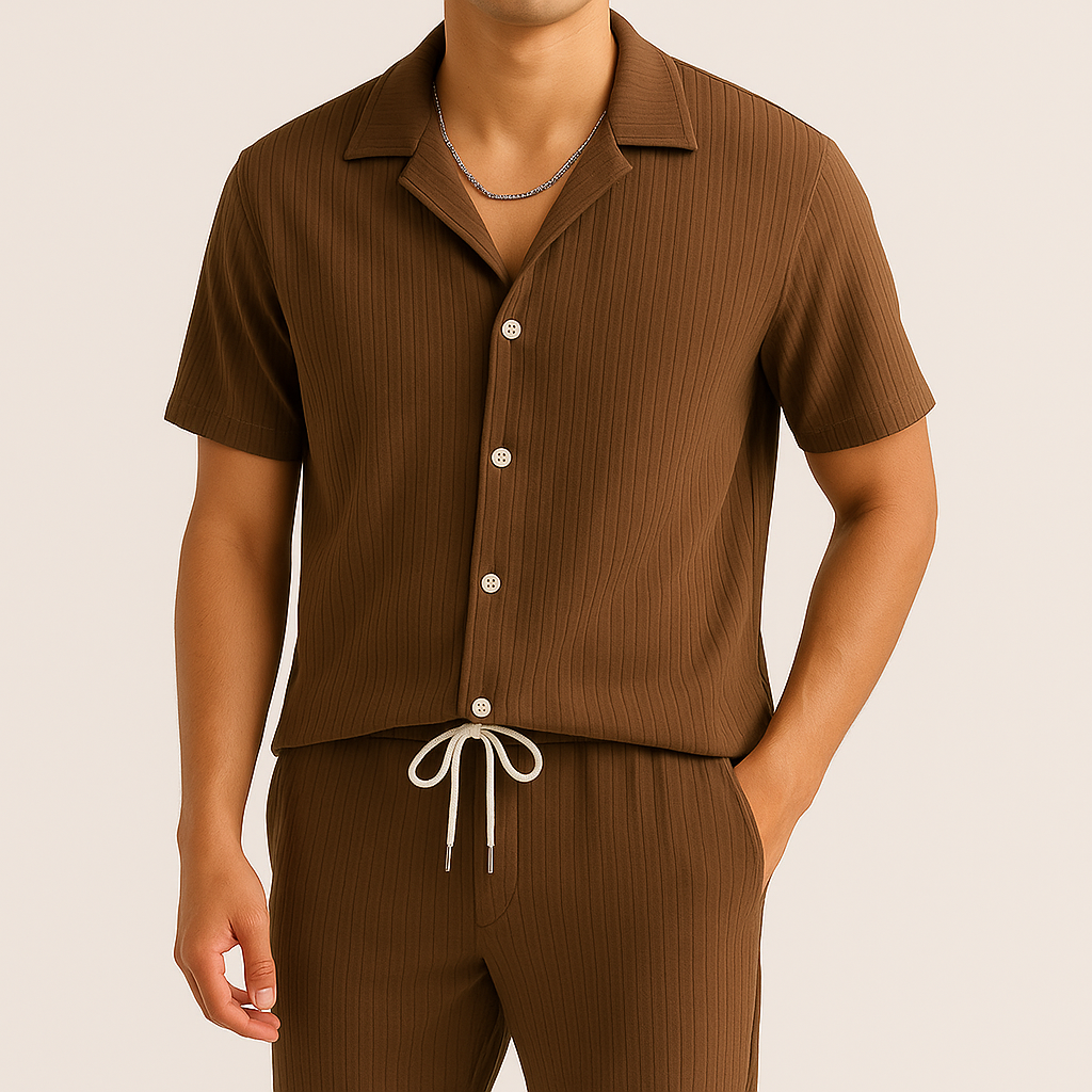 Rafael | Conjunto de lino de estilo desenfadado