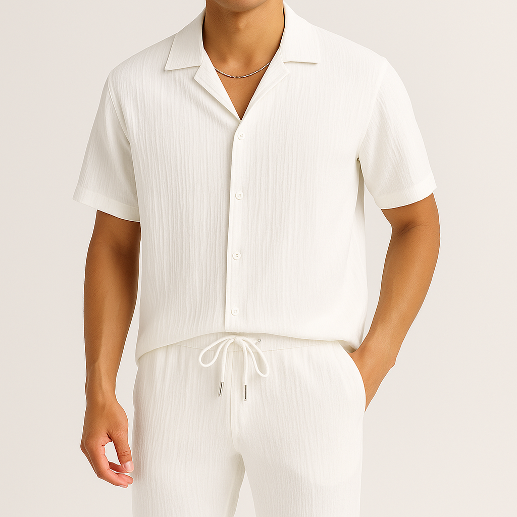 Rafael | Conjunto de lino de estilo desenfadado
