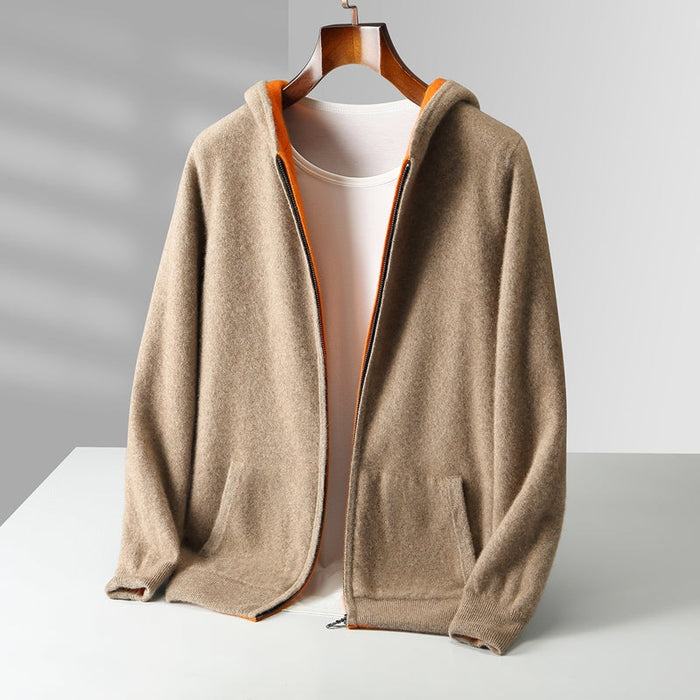 Cachemira | Sudadera con capucha reversible