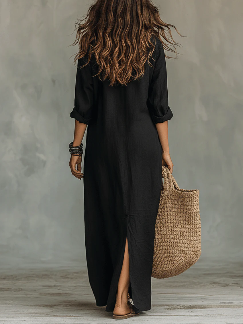 Emilia | Vestido largo cómodo, con una silueta favorecedora y versátil para el día a día