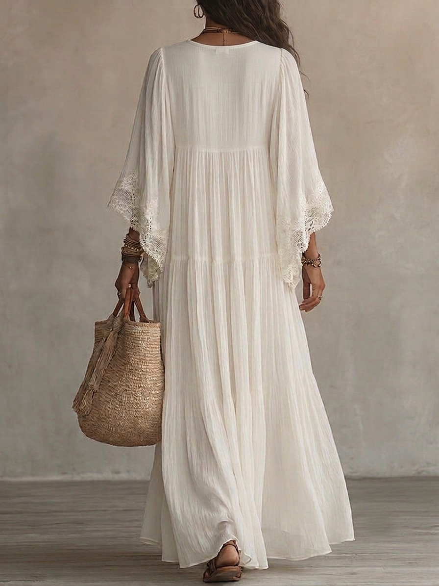 BLANCA | VESTIDO LARGO BOHO