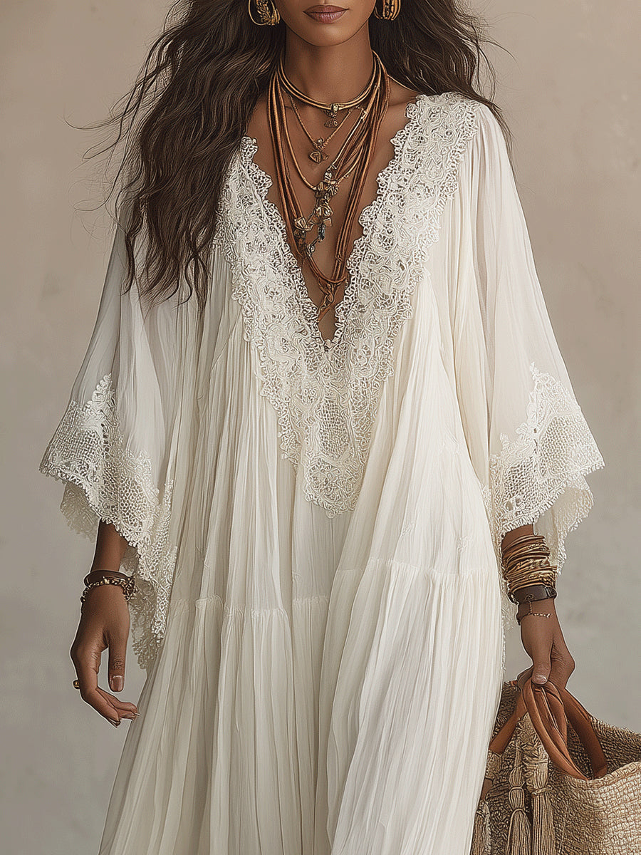 BLANCA | VESTIDO LARGO BOHO