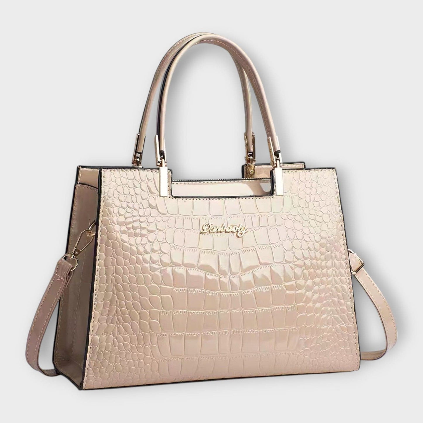 JASMIN | Bolso de mano cocodrilo brillante