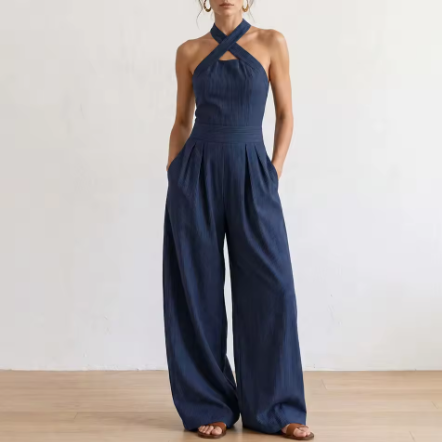 Marina| Mono elegante con escote cruzado