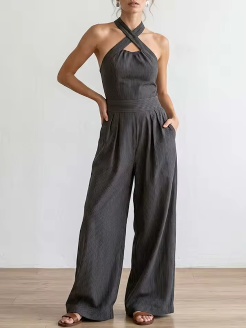 Marina| Mono elegante con escote cruzado