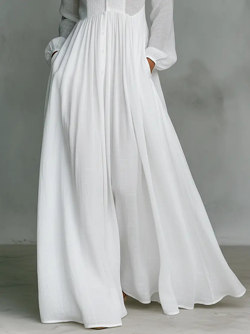 Maria | VESTIDO MAXI MINIMALISTA CUELLO