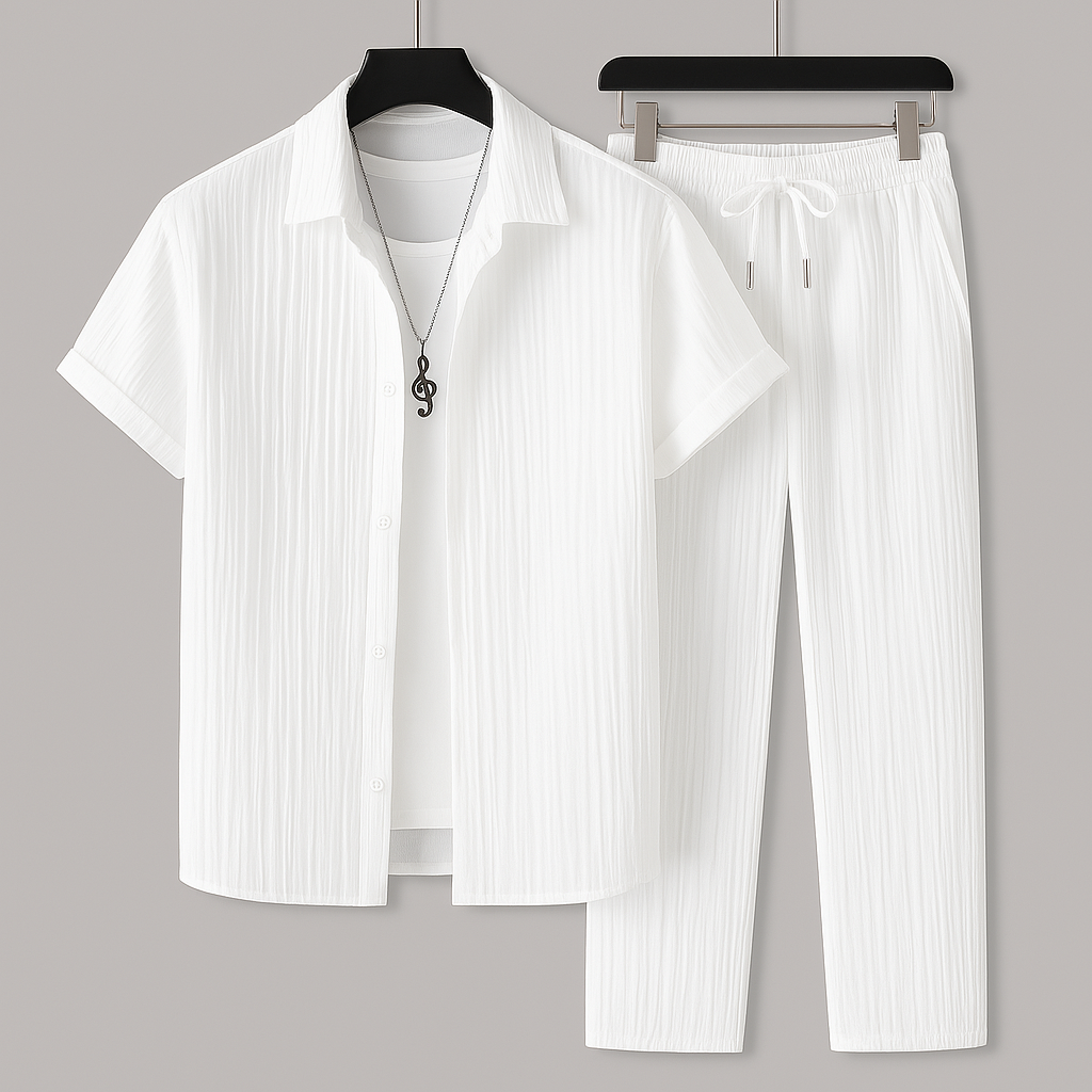 Rafael | Conjunto de lino de estilo desenfadado