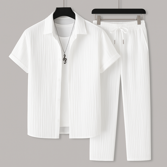 Rafael | Conjunto de lino de estilo desenfadado
